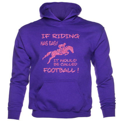If Horse Riding Was Easy Be Football kids hoodie
