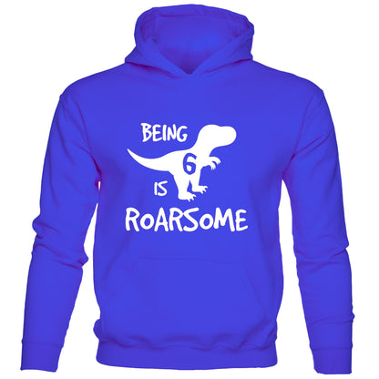 Dinosaur Roarsome Happy Birthday 6 Today 6th kids hoodie