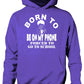 Born to Be On My Phone Mobile Forced to Go To School Kids Hoodie