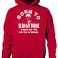 Born to Be On My Phone Mobile Forced to Go To School Kids Hoodie