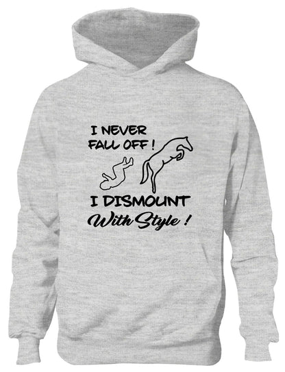 I Never Fall Off My Horse I Dismount Pony Riding Kids Hoodie