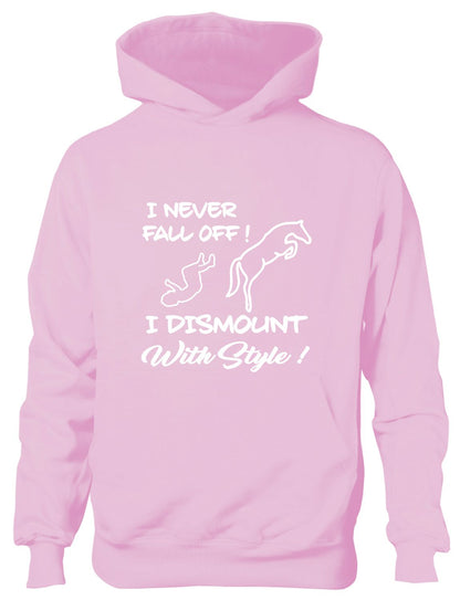 I Never Fall Off My Horse I Dismount Pony Riding Kids Hoodie