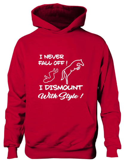 I Never Fall Off My Horse I Dismount Pony Riding Kids Hoodie