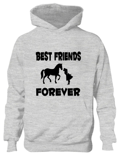 Best Friends Forever Love My Horse Funny Pony Riding Kids Hoodie
