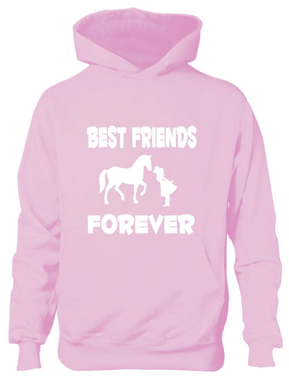 Best Friends Forever Love My Horse Funny Pony Riding Kids Hoodie