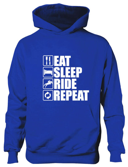 Eat Sleep Ride Repeat Horse Pony Horse Riding Kids Hoodie