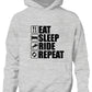 Eat Sleep Ride Repeat Horse Pony Horse Riding Kids Hoodie