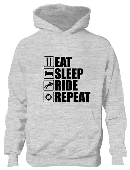 Eat Sleep Ride Repeat Horse Pony Horse Riding Kids Hoodie