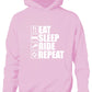 Eat Sleep Ride Repeat Horse Pony Horse Riding Kids Hoodie