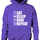 Eat Sleep Ride Repeat Horse Pony Horse Riding Kids Hoodie