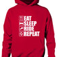 Eat Sleep Ride Repeat Horse Pony Horse Riding Kids Hoodie