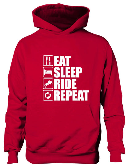 Eat Sleep Ride Repeat Horse Pony Horse Riding Kids Hoodie