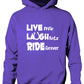 Live Laugh Ride Horse Riding Equesterian Funny Pony Kids Hoodie