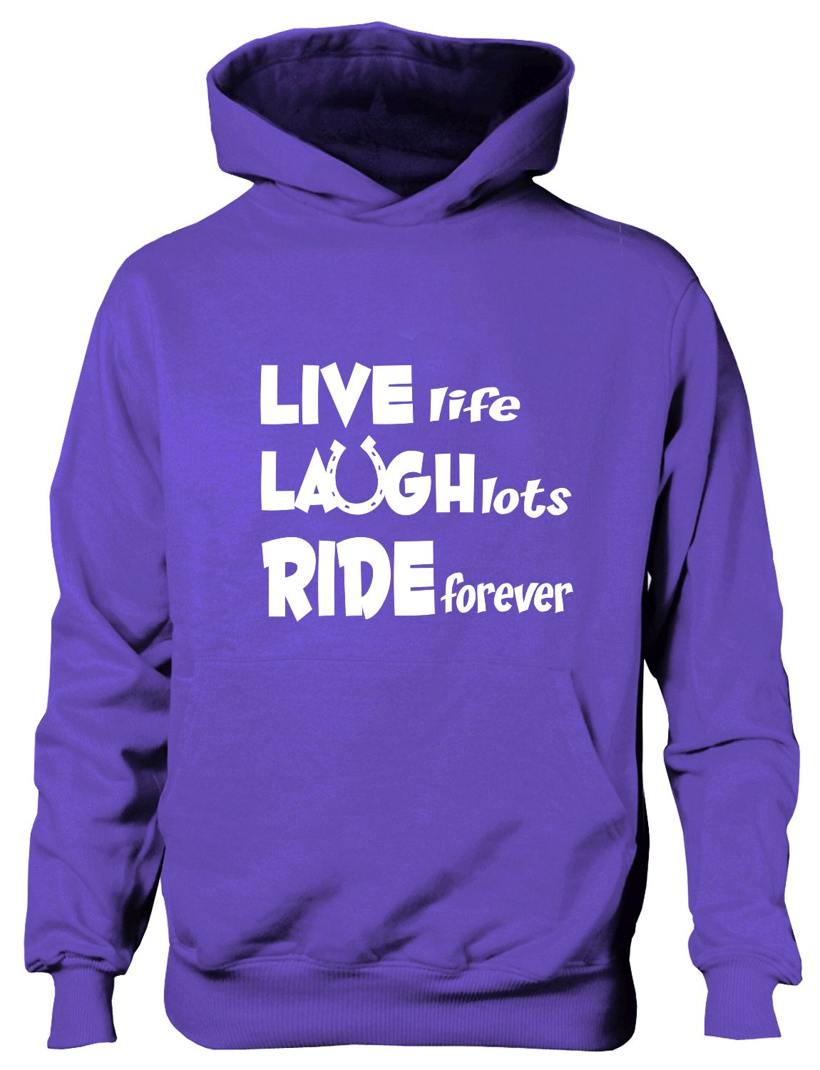 Live Laugh Ride Horse Riding Equesterian Funny Pony Kids Hoodie