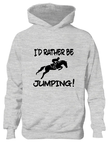 I'd Rather Be Jumping On My Horse Equesterian Pony Kids Hoodie