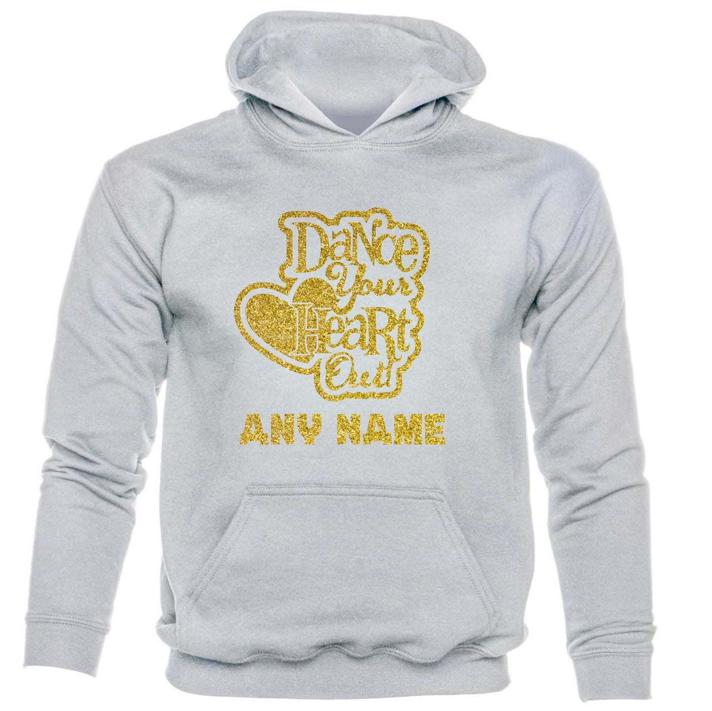 Kids Personalised Hoodie Dance Heart Out Any Name Great For Dance Schools