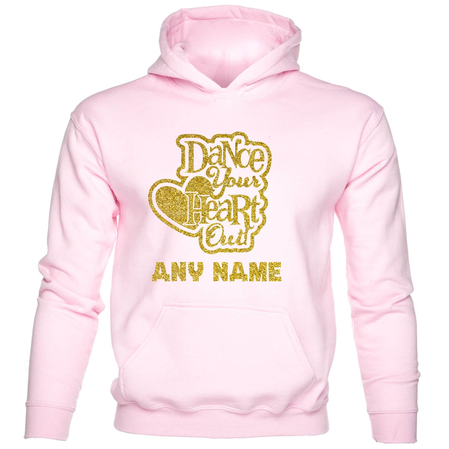 Kids Personalised Hoodie Dance Heart Out Any Name Great For Dance Schools