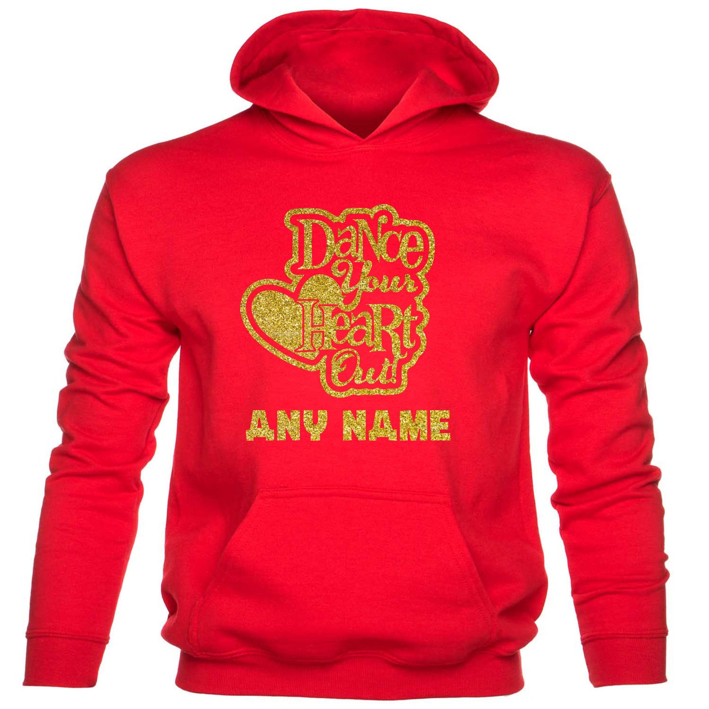 Kids Personalised Hoodie Dance Heart Out Any Name Great For Dance Schools