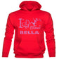 Girls I Love Dance Customised Hoodie Bella In Pink Glitter Ballet Dance Class