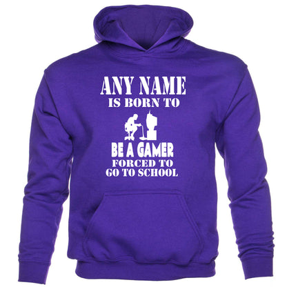 Kids Personalised Hoodie Born Be A Gamer Birthday Gift PS4 Any Name