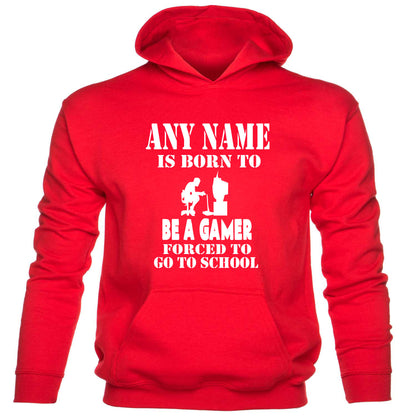 Kids Personalised Hoodie Born Be A Gamer Birthday Gift PS4 Any Name