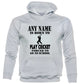 Kids Personalised Hoodie Born To Play Cricket Birthday Gift Any Name