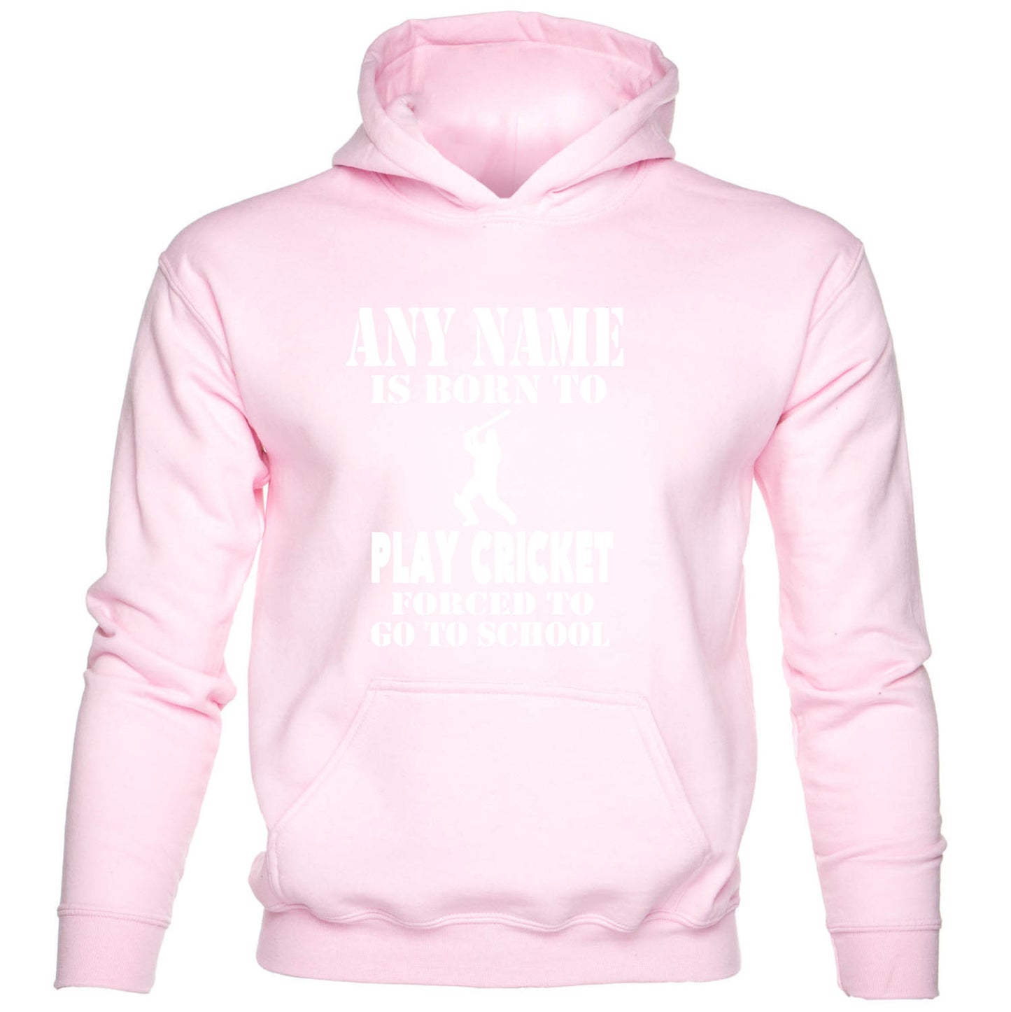 Kids Personalised Hoodie Born To Play Cricket Birthday Gift Any Name