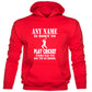 Kids Personalised Hoodie Born To Play Cricket Birthday Gift Any Name