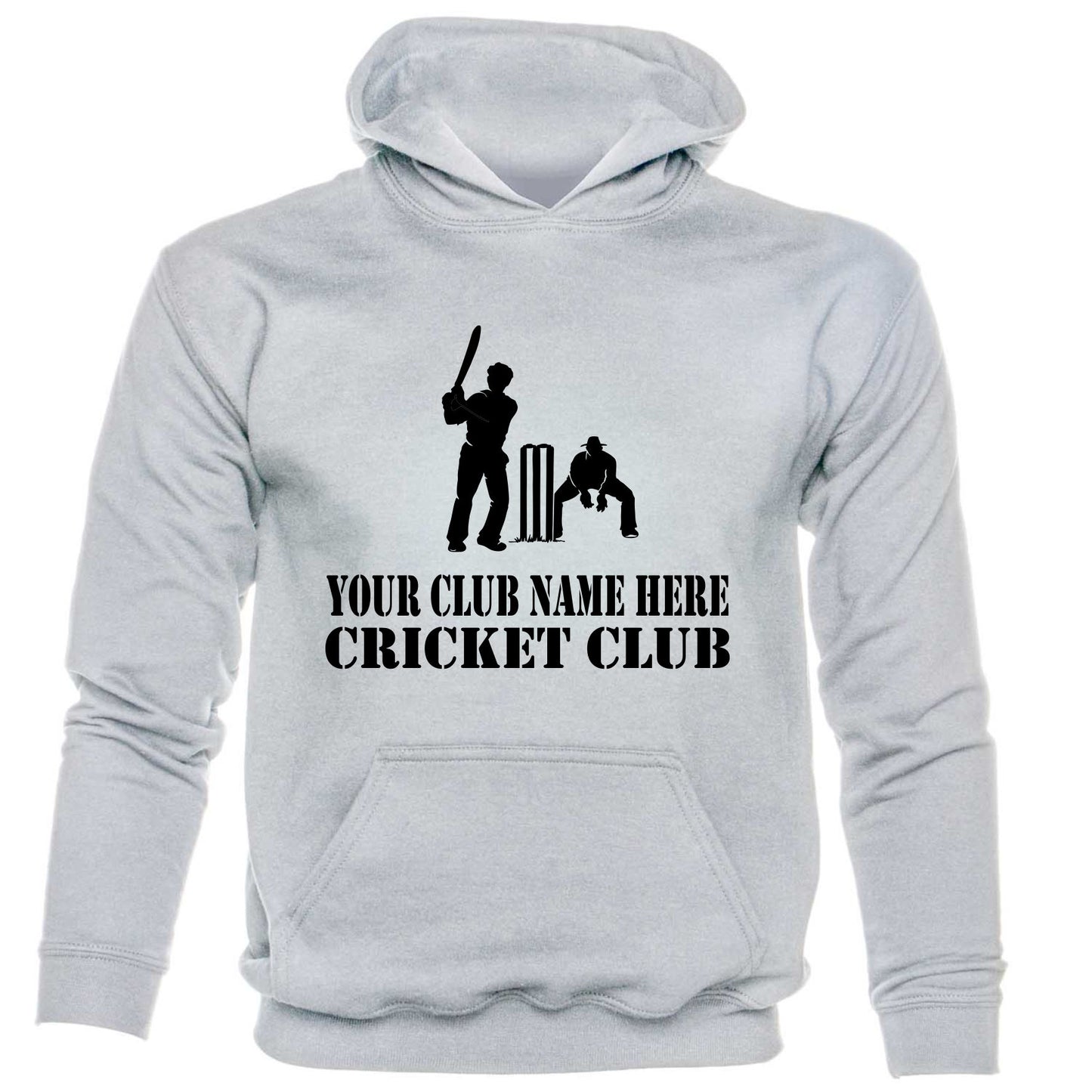 Kids Personalised Hoodie Your Club Name Here Cricket Local Sports Team Name