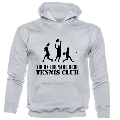 Tennis Your Club Name Here Kids Personalised Hoodie Custom With Tennis Team Name