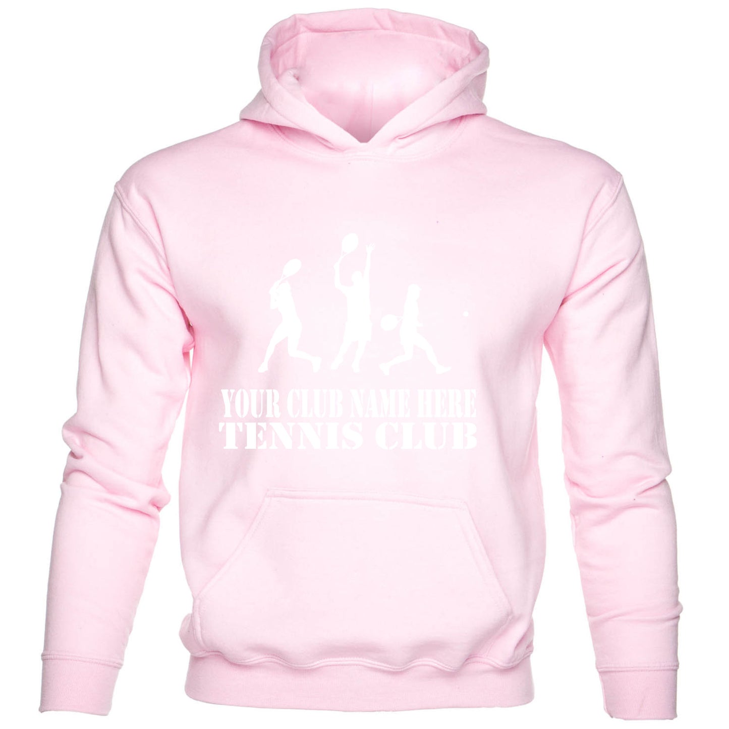 Tennis Your Club Name Here Kids Personalised Hoodie Custom With Tennis Team Name
