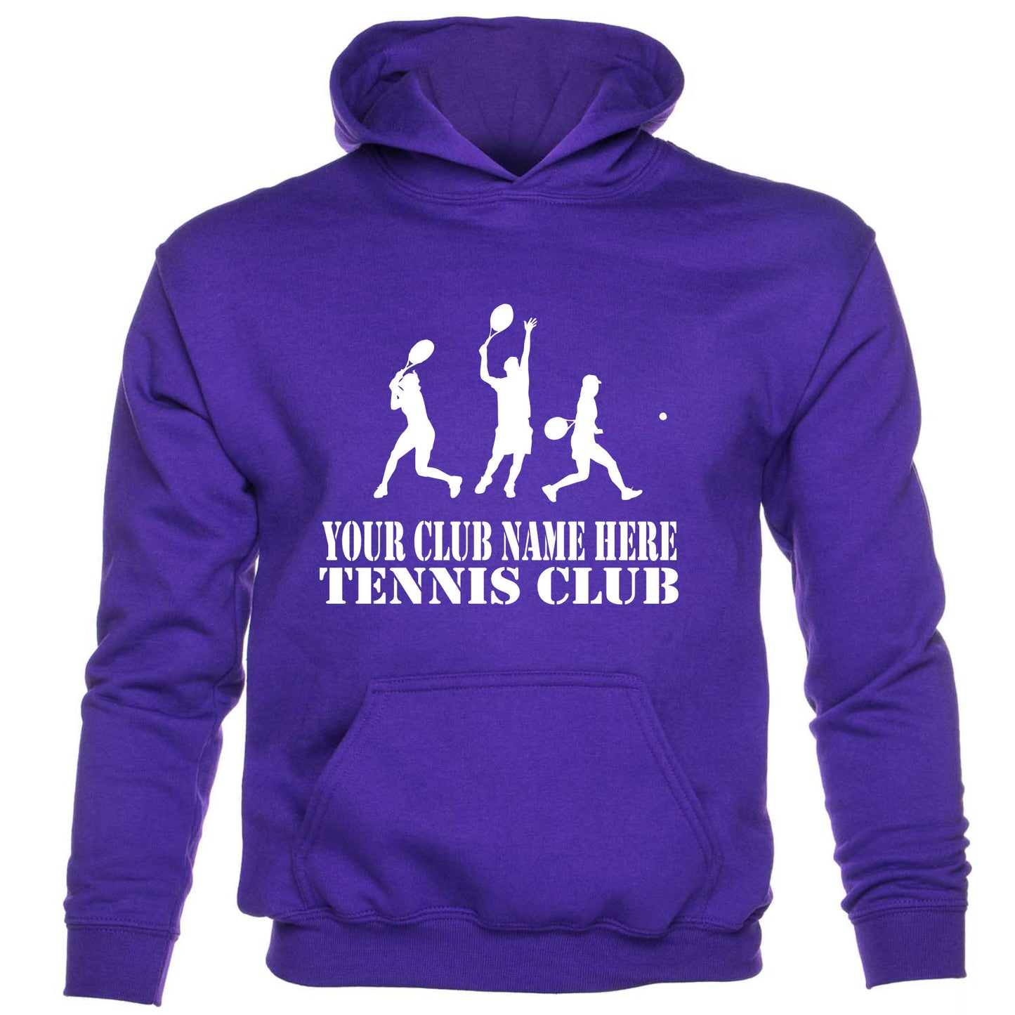 Tennis Your Club Name Here Kids Personalised Hoodie Custom With Tennis Team Name