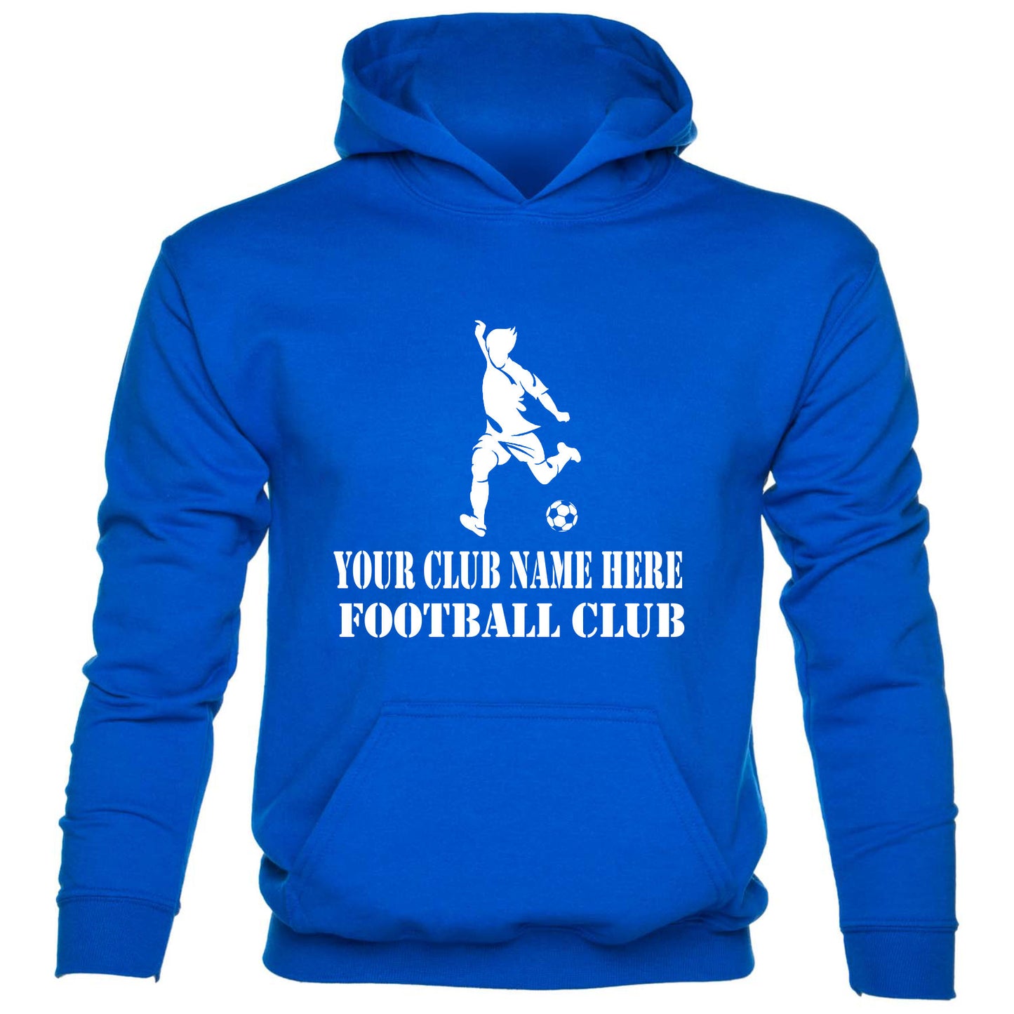 Kids Personalised Hoodie Your Club Name Here Football Local Sports Team Name