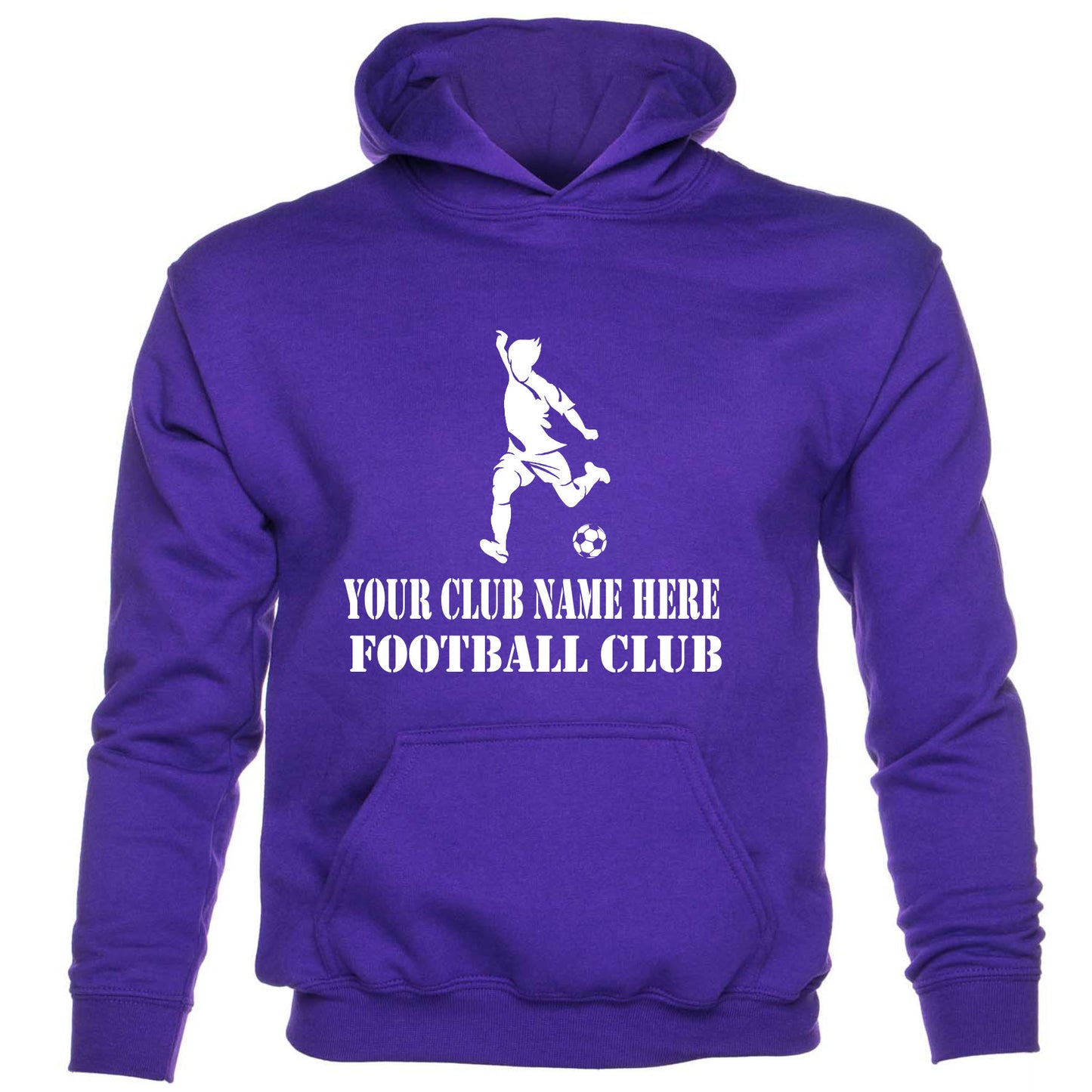 Kids Personalised Hoodie Your Club Name Here Football Local Sports Team Name