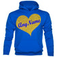 Kids Personalised Hoodie Any Name Custom Name In Gold Glitter