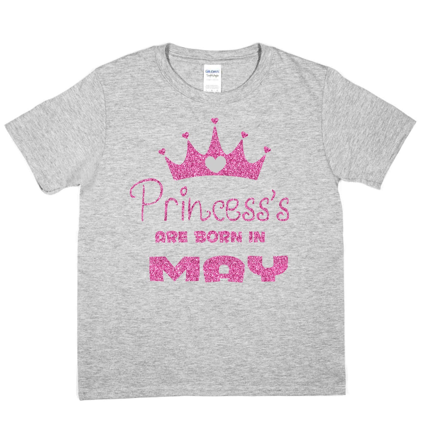 Princess's Are Born In May Birthday Girls T-Shirt