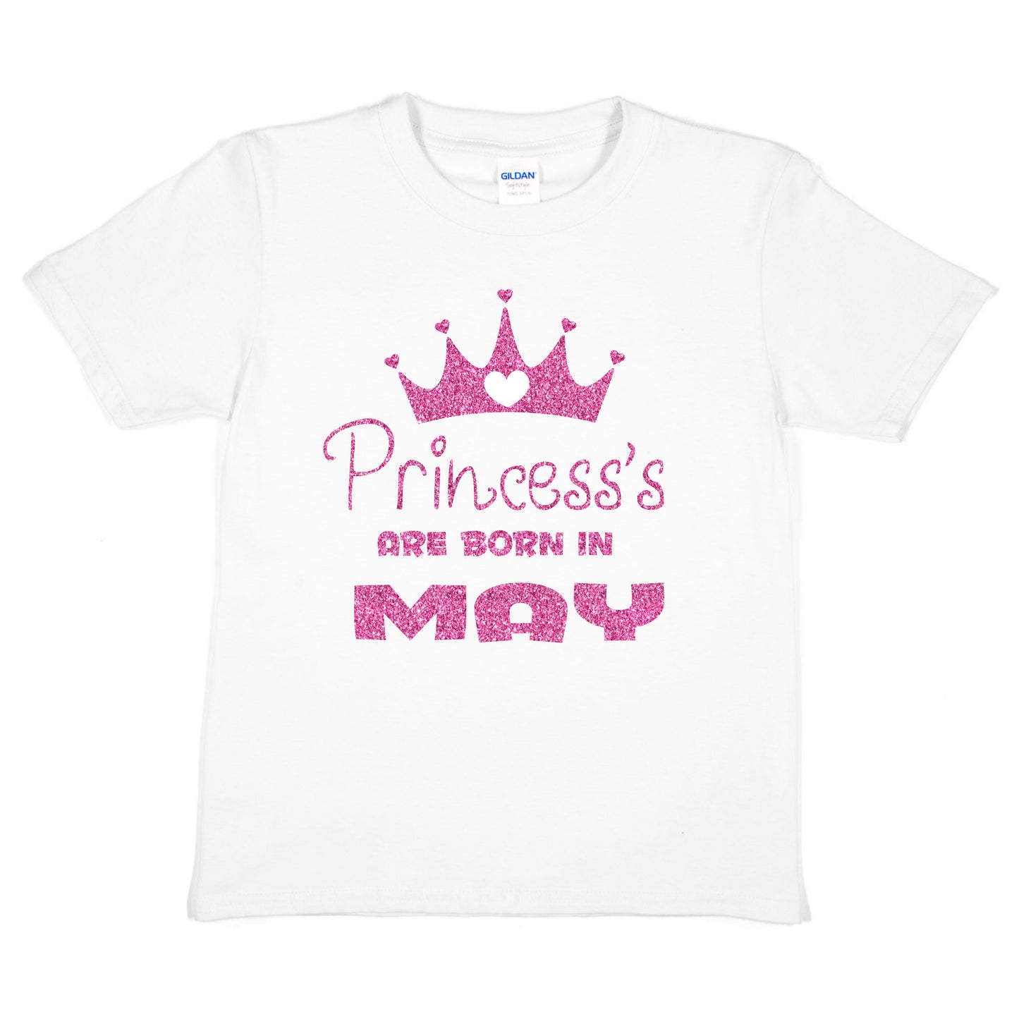 Princess's Are Born In May Birthday Girls T-Shirt