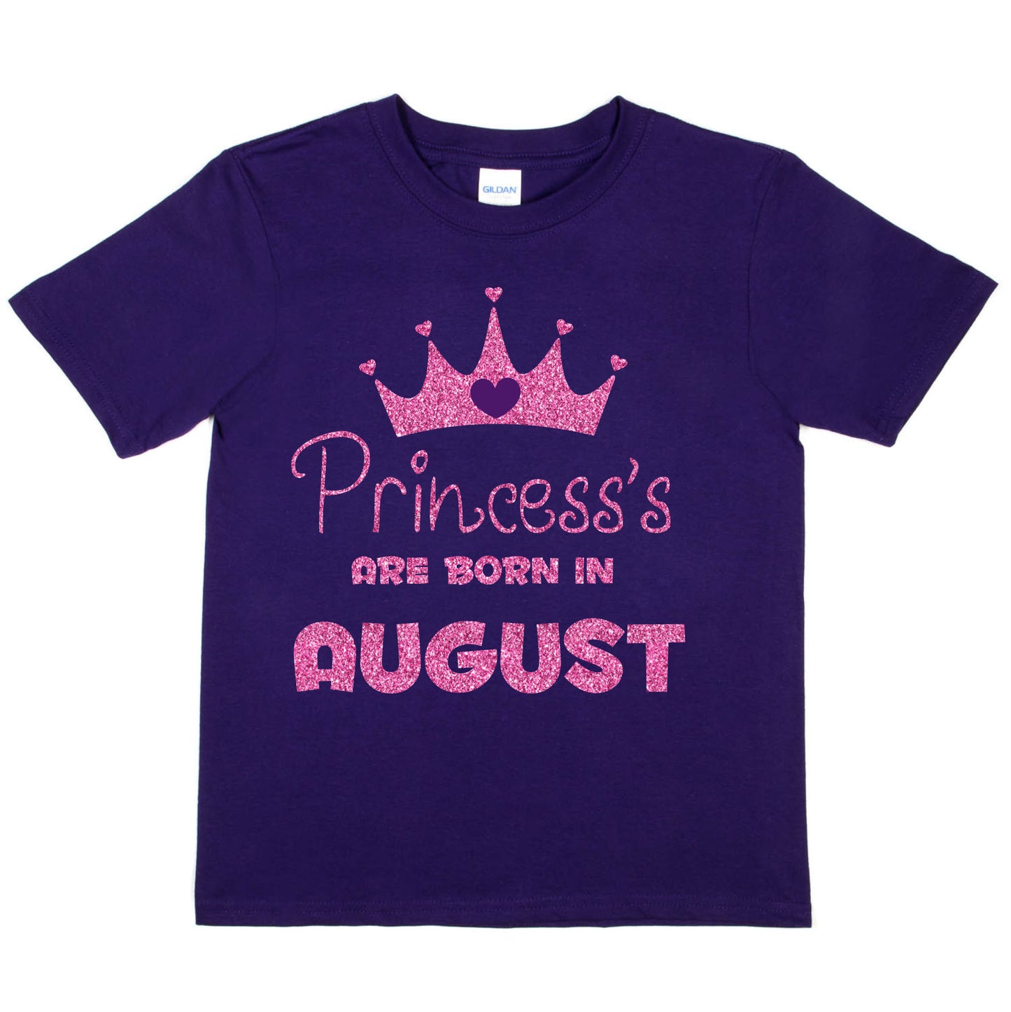 Birthday Girls T-shirt Princess's Are Born In August T-Shirt