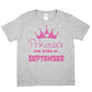 Birthday Girls T-shirt Princess's Born In September T-Shirt