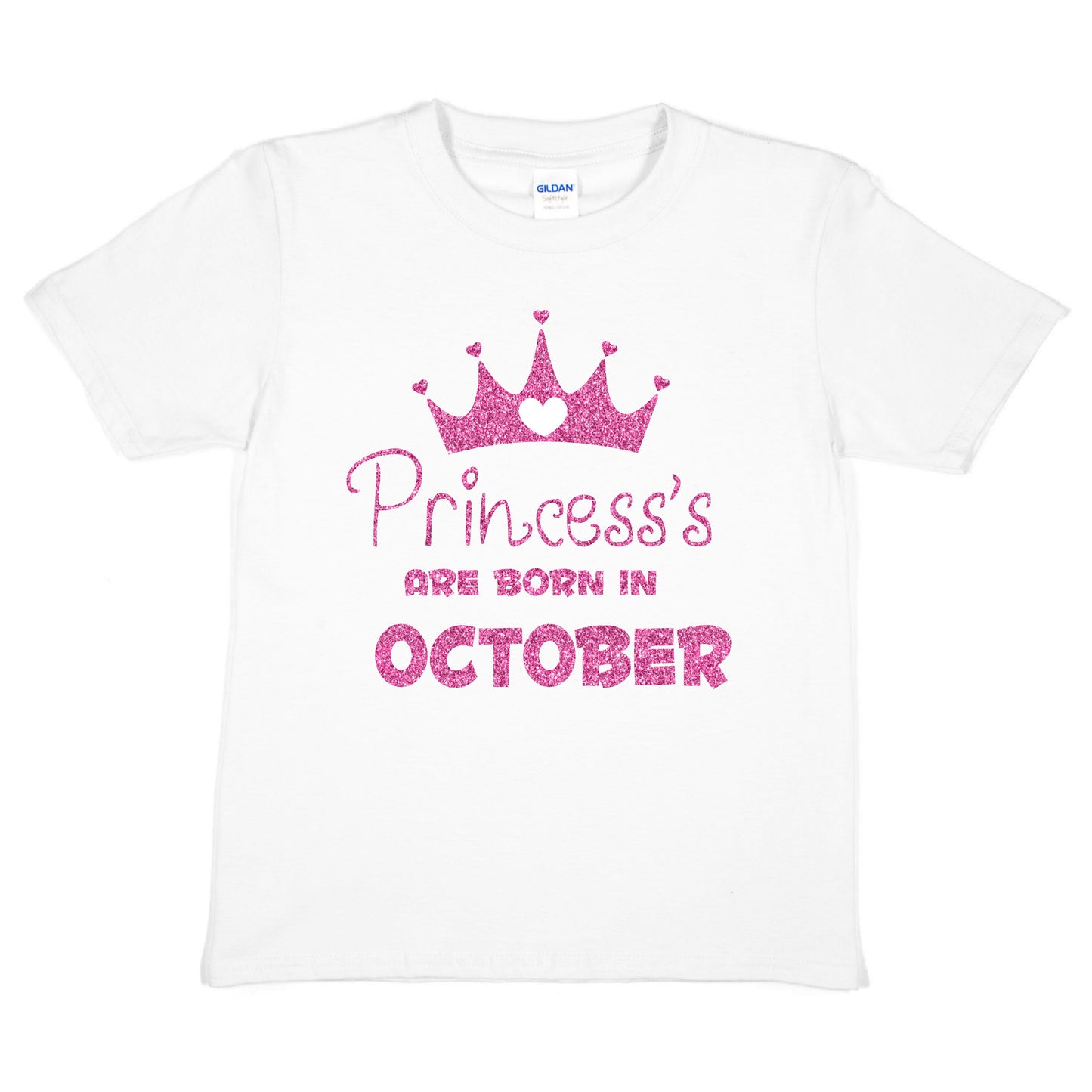 Birthday Girls T-shirt Princess's Born In October T-Shirt