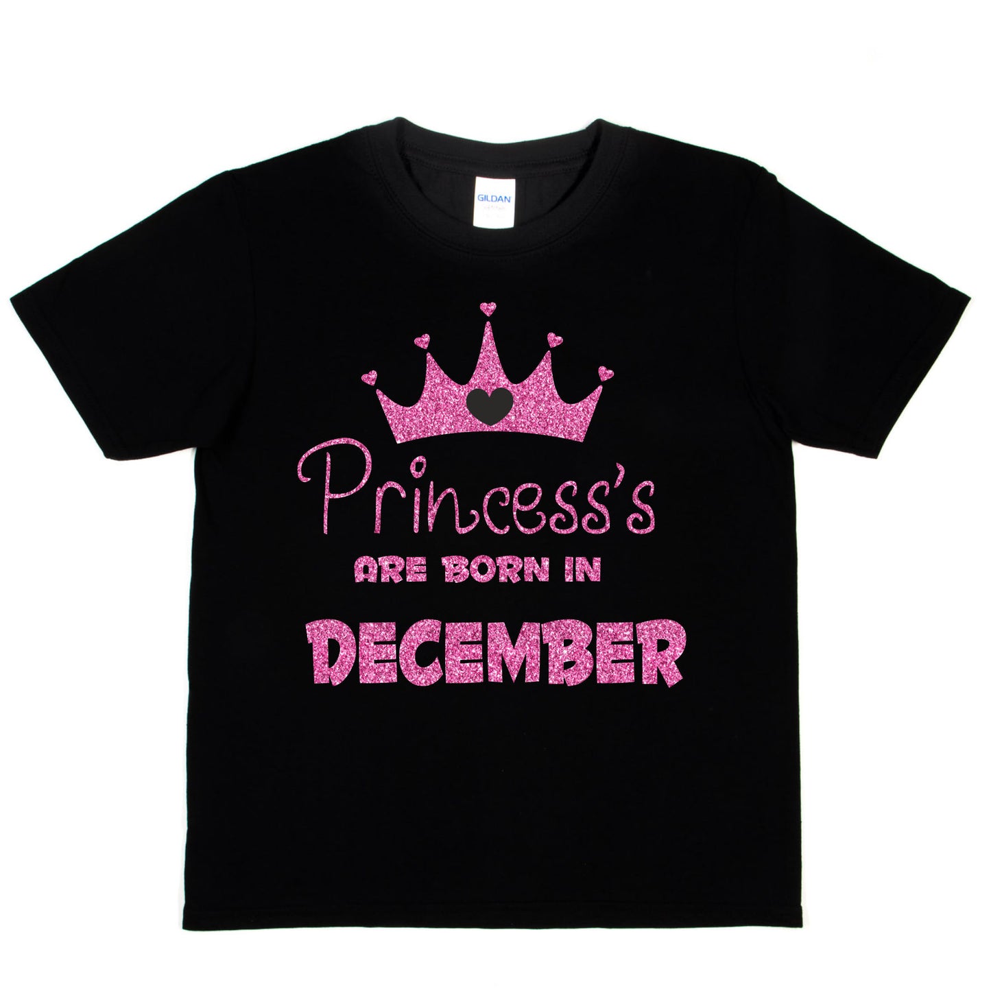 Princess's Born In December Birthday Girls T-Shirt