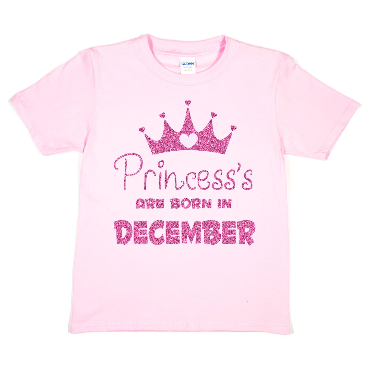 Princess's Born In December Birthday Girls T-Shirt