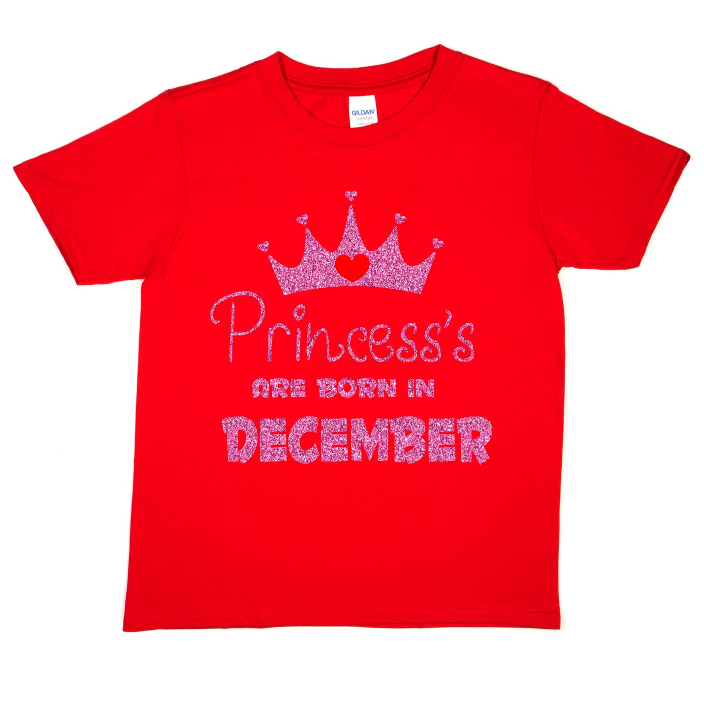 Princess's Born In December Birthday Girls T-Shirt