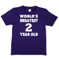 Happy Birthday Tee Age 2 Worlds Greatest 2 Year Old 2nd Birthday T-Shirt