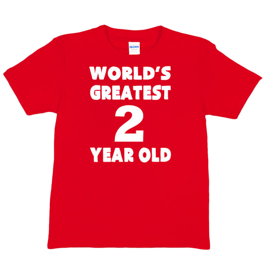 Happy Birthday Tee Age 2 Worlds Greatest 2 Year Old 2nd Birthday T-Shirt