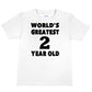 Happy Birthday Tee Age 2 Worlds Greatest 2 Year Old 2nd Birthday T-Shirt
