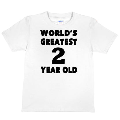 Happy Birthday Tee Age 2 Worlds Greatest 2 Year Old 2nd Birthday T-Shirt