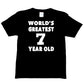Happy Birthday Tee Age 7  7th Birthday T-Shirt  Worlds Greatest 7 Year Old