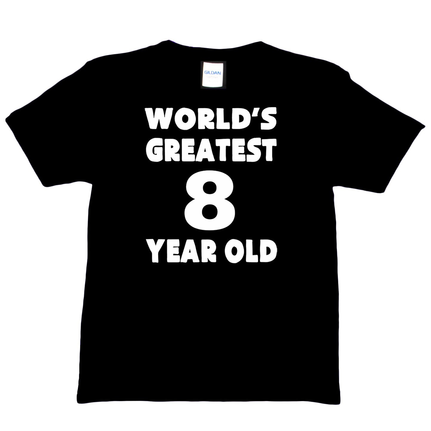 Worlds Greatest 8 Year Old 8th Birthday T-shirt Happy Birthday Tee Age 8 Gift