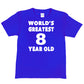 Worlds Greatest 8 Year Old 8th Birthday T-shirt Happy Birthday Tee Age 8 Gift